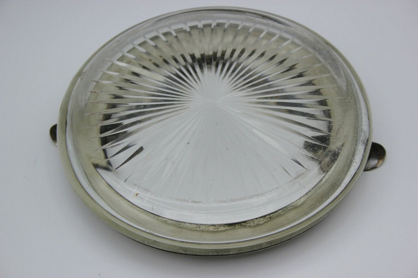 Posacenere antico per sigaro in vetro e argento portacenere cigar silver ashtray Sheffield & Argento