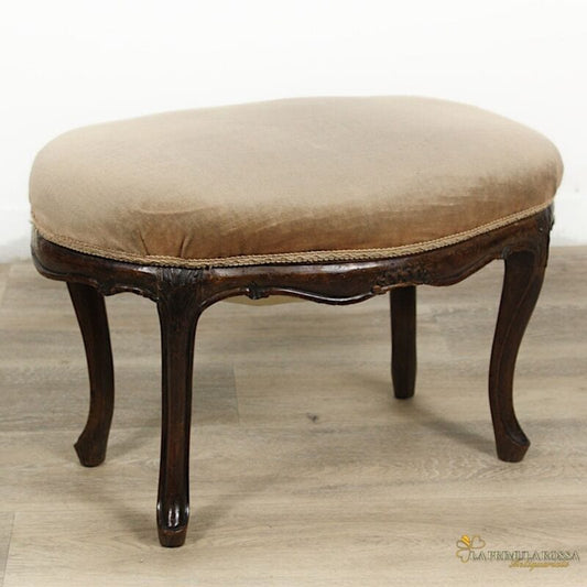 POUFF POUF POGGIAPIEDI SGABELLO PANCHETTA IMBOTTITA TAVOLINO ANTICO IN LEGNO Arredamento