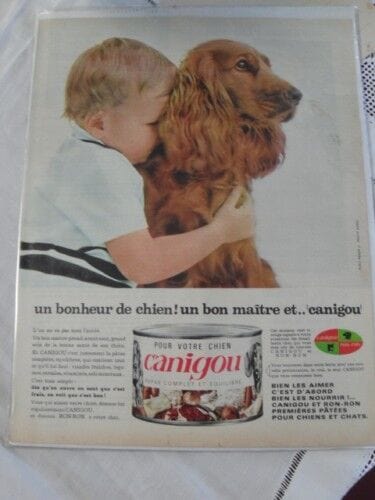 PUBBLICITA' VINTAGE CANIGOU CIBO PER CANI 1964  - OLD DOG FOOD ADVERTISEMENT Pubblicità vintage