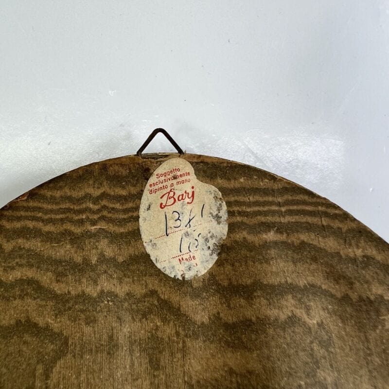 Quadretto antico miniatura olio ovale dipinto fiori cornice in legno dorato Quadri