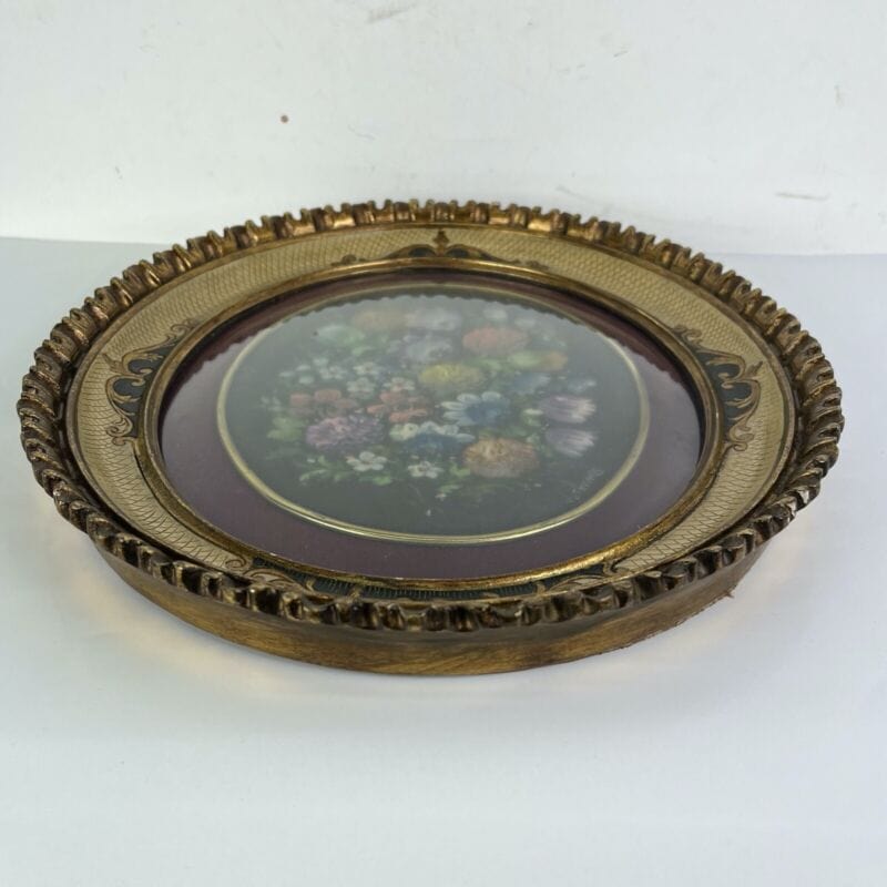 Quadro Antico Dipinto a olio firmato natura morta con fiori cornice fiorentina Quadri