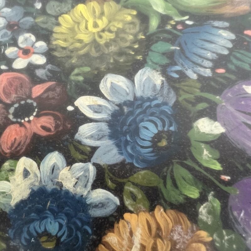 Quadro Antico Dipinto a olio firmato natura morta con fiori cornice fiorentina Quadri