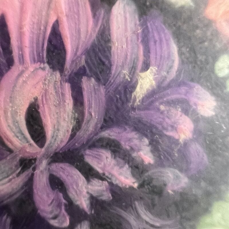 Quadro Antico Dipinto a olio firmato natura morta con fiori cornice fiorentina Quadri