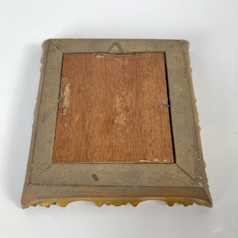 Quadro antico dipinto a olio su tavola quadretto cornice oro stile barocco 900 Quadri