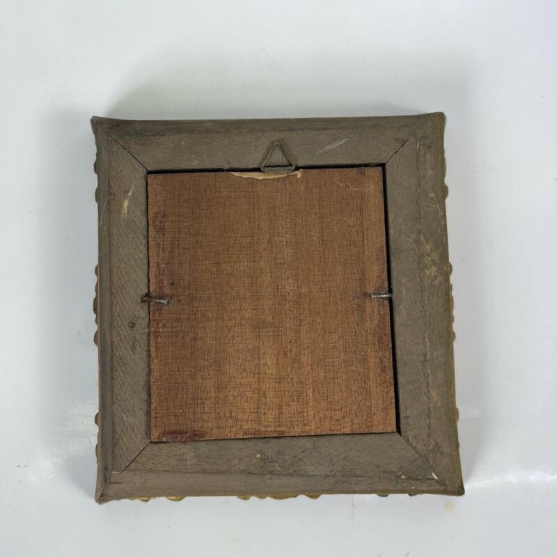 Quadro antico dipinto a olio su tavola quadretto fiori cornice oro stile barocco Quadri