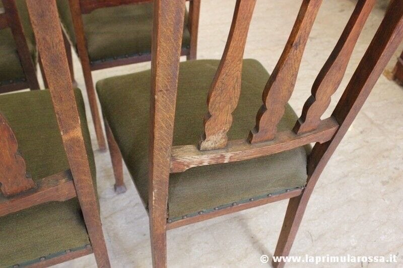 QUATTRO SEDIE D'EPOCA IN LEGNO MASSELLO STILE ART NOUVEAU - SEDIA D'EPOCA ROVERE Arredamento