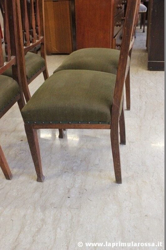 QUATTRO SEDIE D'EPOCA IN LEGNO MASSELLO STILE ART NOUVEAU - SEDIA D'EPOCA ROVERE Arredamento