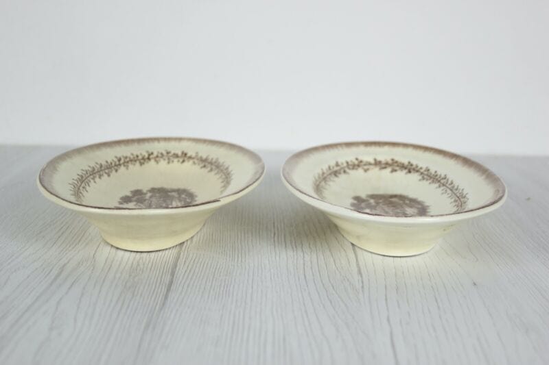 Richard Ginori coppia piatti antichi ovali servizio in ceramica S. Cristoforo Ceramiche e Porcellane