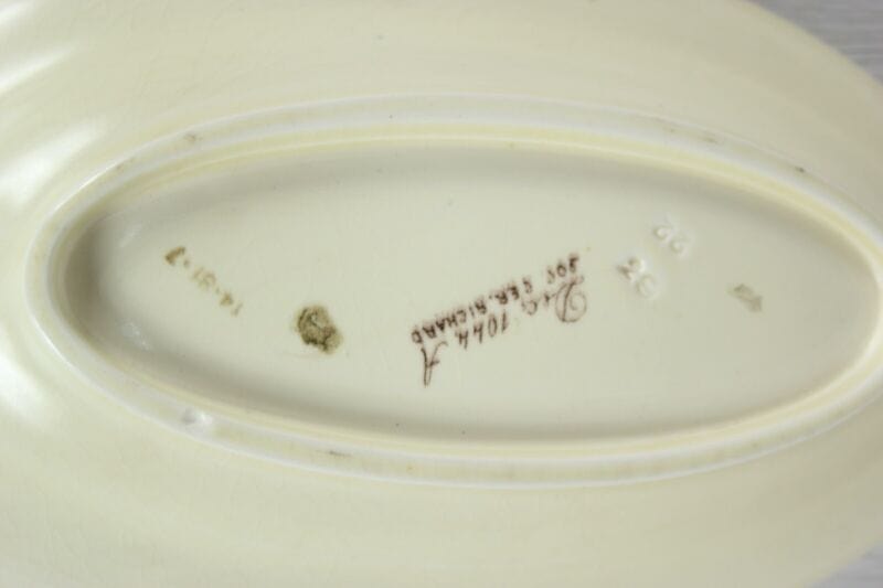 Richard Ginori coppia piatti antichi ovali servizio in ceramica S. Cristoforo Ceramiche e Porcellane