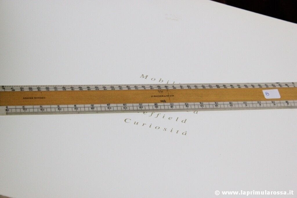 RIGHELLO D'EPOCA L. cm 33 J. HALDEN & C° LTD - RIGA VINTAGE DA SCRIVANIA  art.B Complementi d'arredo