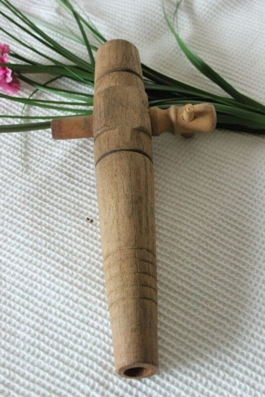 RUBINETTO D'EPOCA IN LEGNO PER BOTTE /  OLD CORKSCREW / TAPPO VINTAGE / VINO Cavatappi