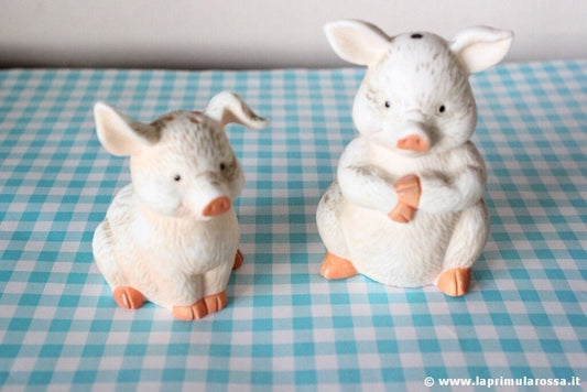 SALE E PEPE VINTAGE IN CERAMICA -  COPPIA DI MAIALINI - VINTAGE SALT PEPPER PIGS Ceramiche e Porcellane