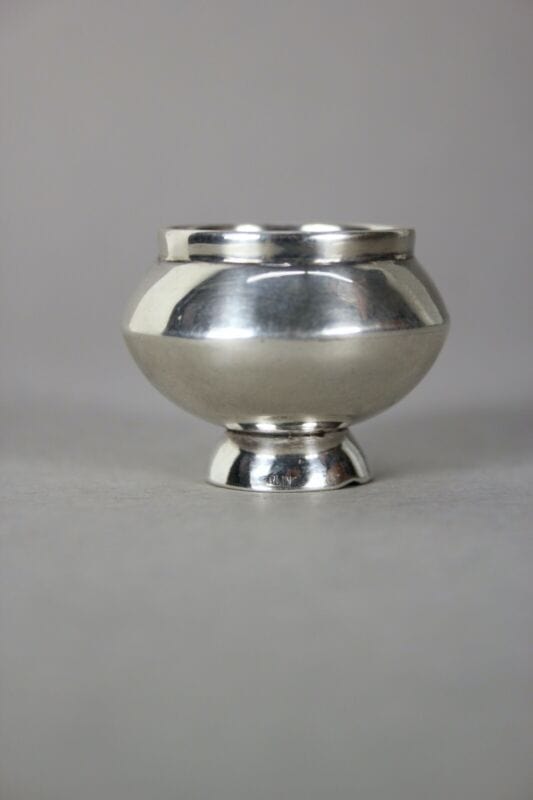 Saliera in argento antico set sei saliere sterling silver individuali da tavola Sheffield & Argento