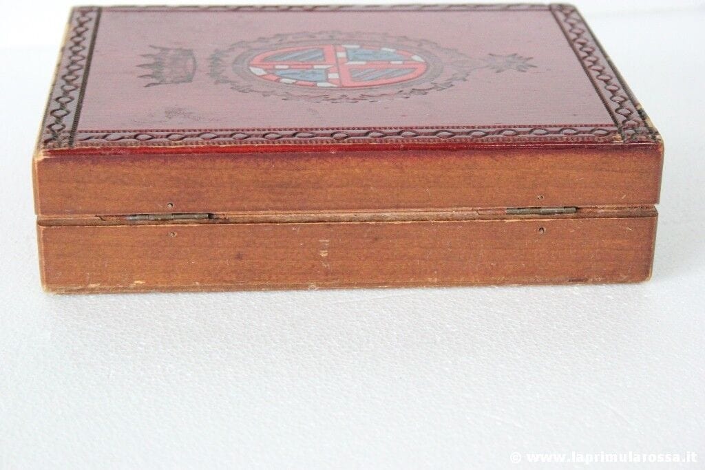 SCATOLA ANTICA IN LEGNO  - COFANETTO D'EPOCA DIPINTO  - VINTAGE WOODEN BOX Scatole in legno