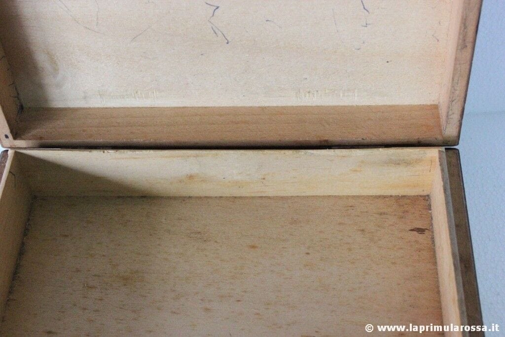 SCATOLA ANTICA IN LEGNO  - COFANETTO D'EPOCA DIPINTO  - VINTAGE WOODEN BOX Scatole in legno