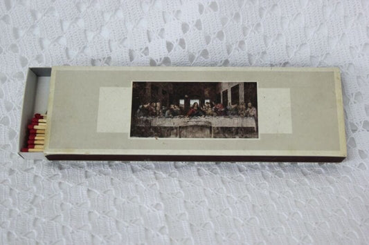 SCATOLA DI FIAMMIFERI LUNGHI DA PER CAMINO COLLEZIONE VINTAGE LEONARDO DA VINCI Oggetti per fumatori