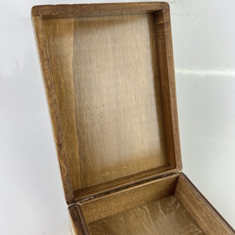 Scatola fiorentina vintage porta sigari in legno oro Volto Ignudi Michelangelo Scatole in legno