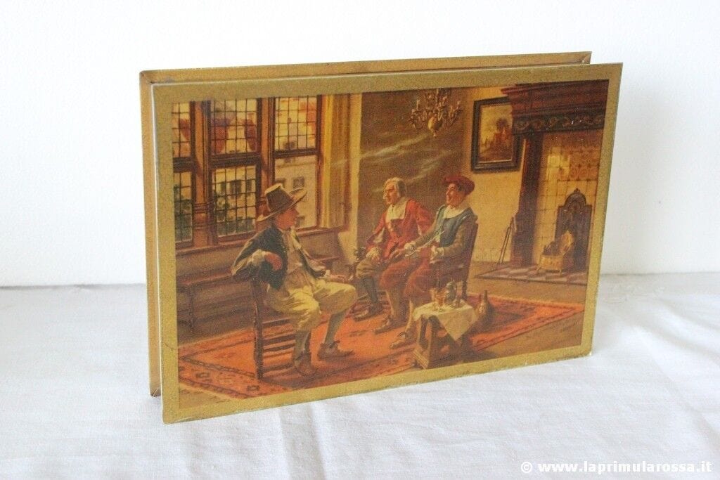 SCATOLA IN LATTA MOTTA D'EPOCA SUMMA LAETITIA  VINTAGE ITALIAN MOTTA METAL BOX Pubblicità vintage