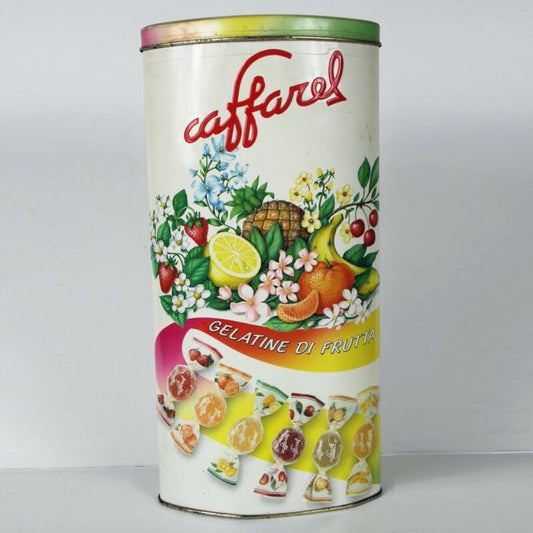 Scatola in latta vintage da collezione di caramelle anni 90 vecchia CAFFAREL Pubblicità vintage