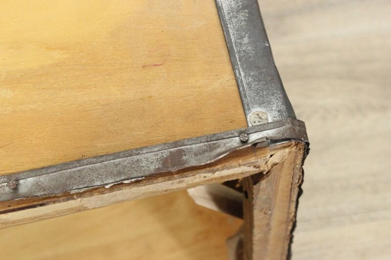 Scatola in legno antica vintage inglese decorativa te da vetrina per esposizione Scatole in legno