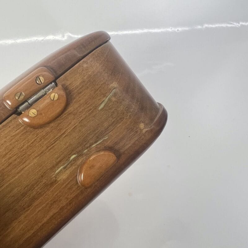 Scatola Vintage in legno con Cavalli porta oggetti borsa astuccio pochette Complementi d'arredo