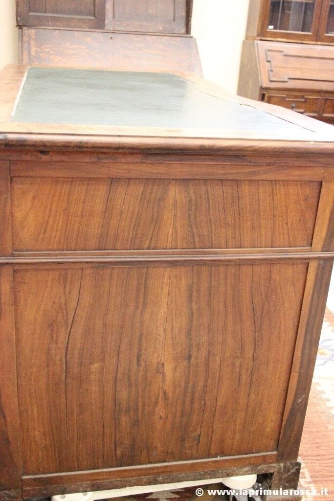 SCRIVANIA ANTICA IN LEGNO CON CASSETTI  SCRITTOIO ITALIANO ' 800 TAVOLO UFFICIO Arredamento