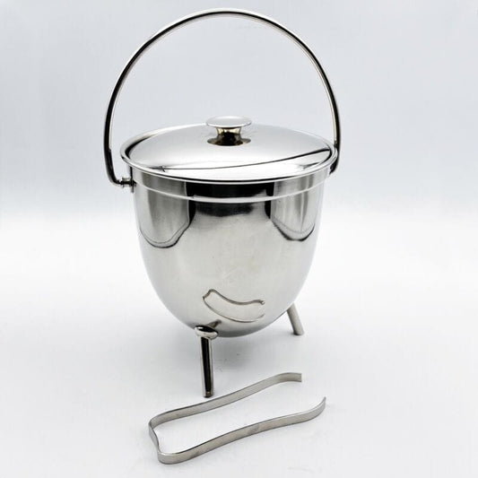 Secchiello porta ghiaccio vintage in argento silver plated cestello pinza MACABO Sheffield & Argento