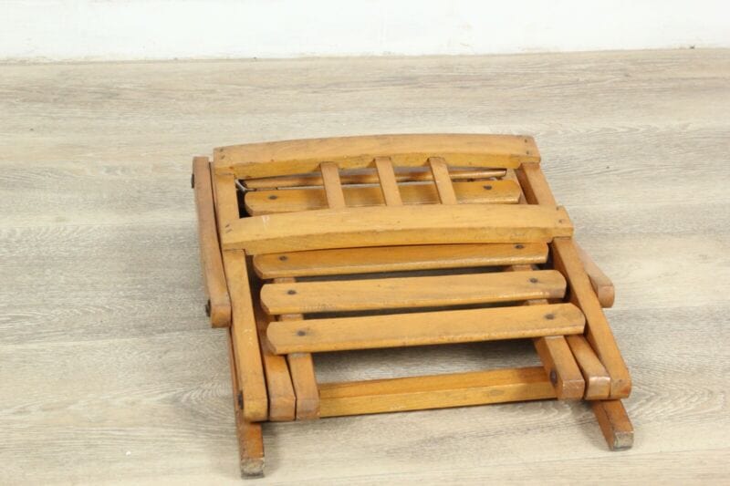 Sedia antica vintage pieghevole richiudibile sediolina in legno bambino pic nic Arredamento