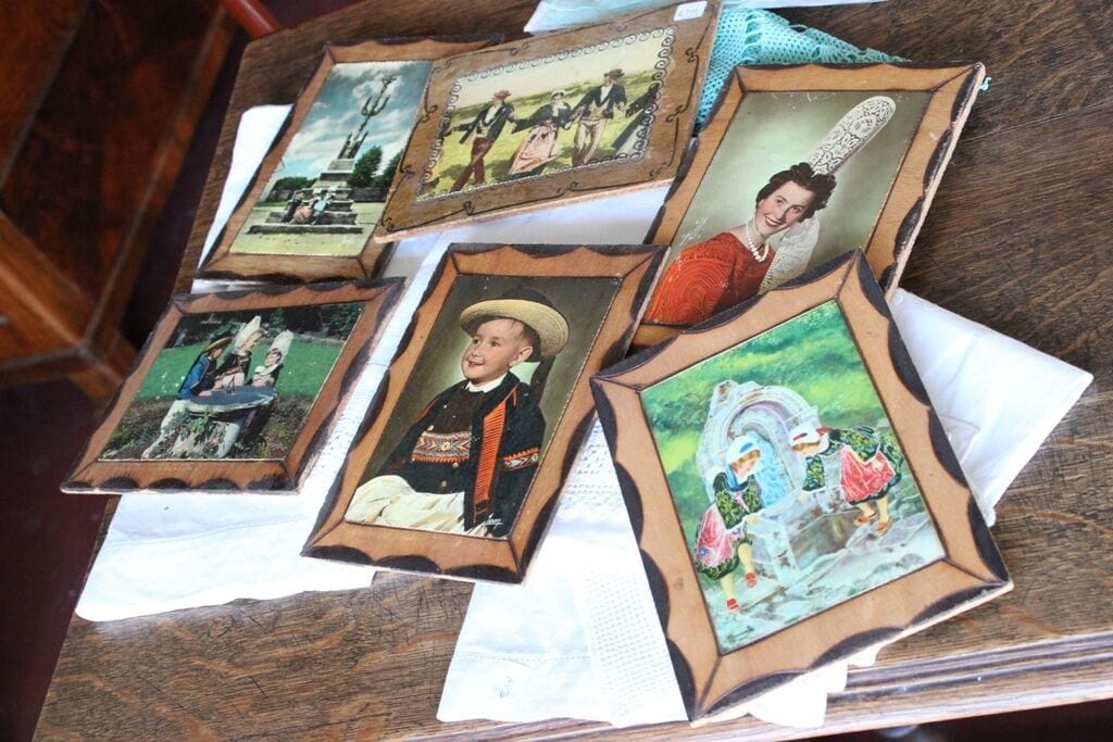 SEI CARTOLINE D'EPOCA SU LEGNO - CARTOLINA VINTAGE WOODEN FRENCH POSTCARDS Other