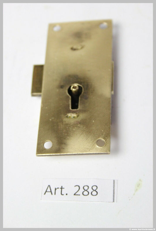 SERRATURA ANTICA VECCHIA MOBILI ANTICHI VETRINA ANTA SPORTELLO FERRAMENTA OTTONE Restauro