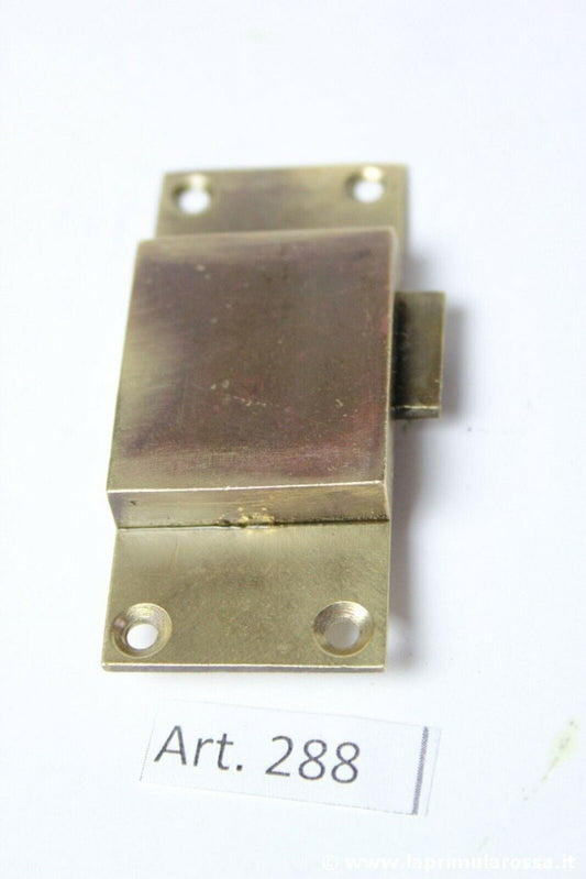 SERRATURA ANTICA VECCHIA MOBILI ANTICHI VETRINA ANTA SPORTELLO FERRAMENTA OTTONE Restauro