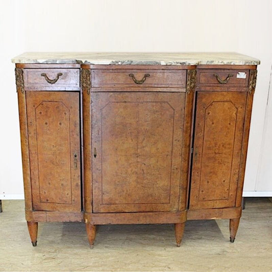 Servante credenza antica francese chiara in legno radica mobile salone anni 30 Arredamento