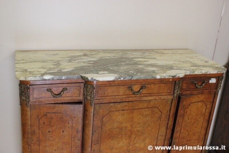Servante credenza antica francese chiara in legno radica mobile salone anni 30 Arredamento