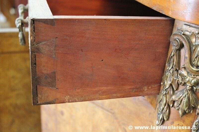 Servante credenza antica francese chiara in legno radica mobile salone anni 30 Arredamento