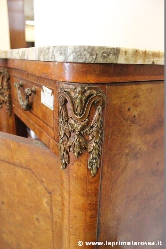 Servante credenza antica francese chiara in legno radica mobile salone anni 30 Arredamento