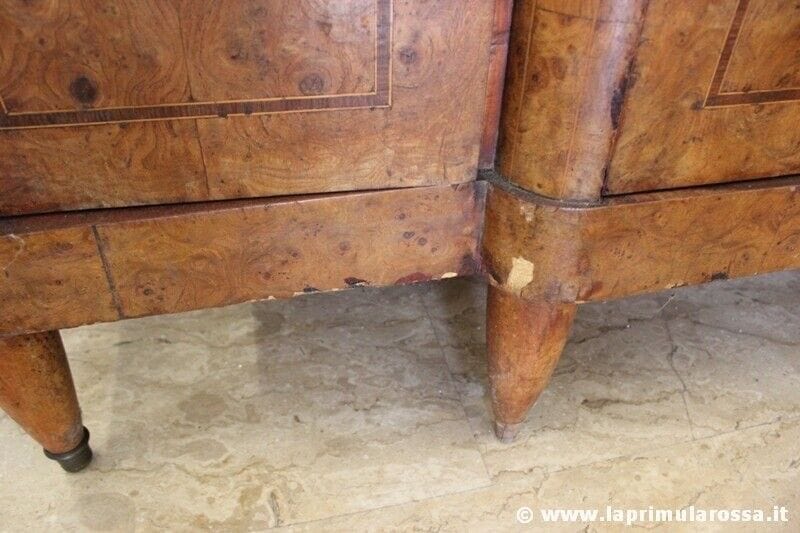Servante credenza antica francese chiara in legno radica mobile salone anni 30 Arredamento