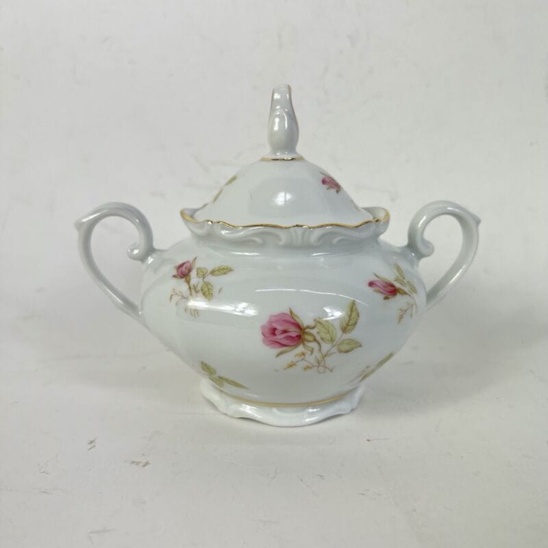 Servizio da tè the antico in porcellana bianca vintage bavaria motivo rose WELLY Ceramiche e Porcellane
