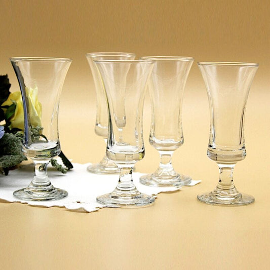 Servizio di Bicchieri a calice vintage in vetro anni 50 60 per vino spumante Vetri e Cristalli