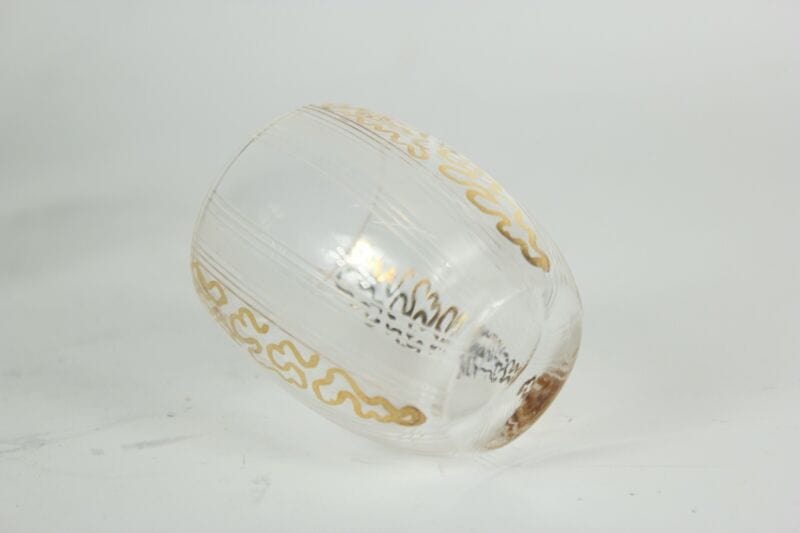 Set 4 Bicchierini Da Liquore In Metallo Vintage | Lega Di Zinco Con Motivo Floreale In Rilievo | Bicchieri Da Aperitivo 3,7 Cm