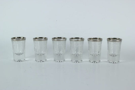 Servizio di Bicchieri vintage in vetro da per liquore set bicchierini rosolio Vetri e Cristalli