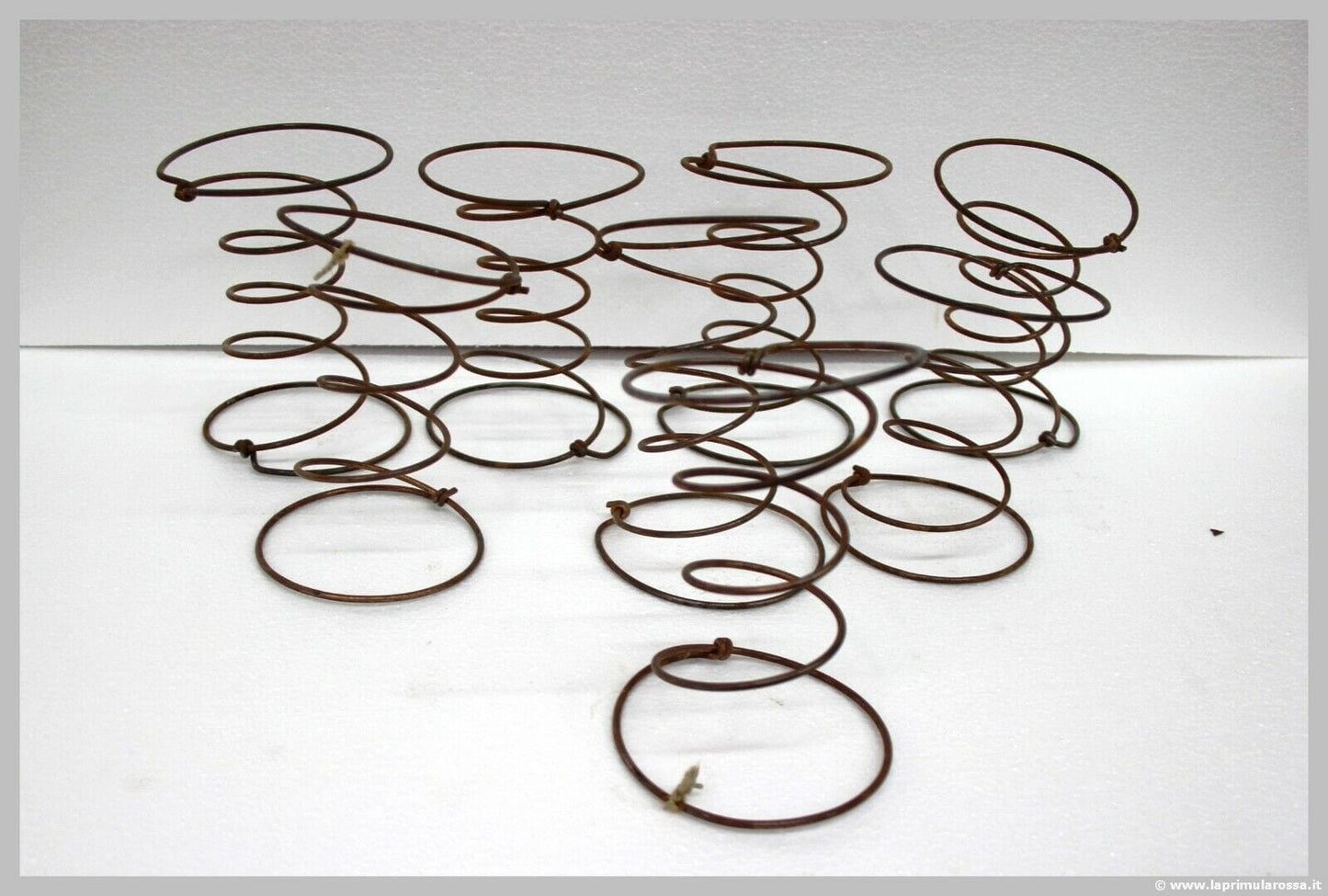 SET DI OTTO MOLLE A SPIRALE BICONICA TAPPEZZERIA VINTAGE SPRING FOR UPHOLSTERER Restauro