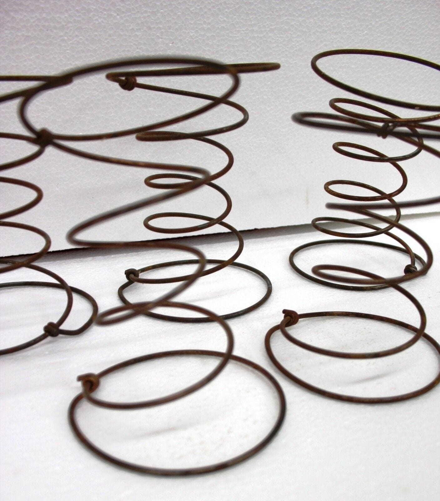 SET DI OTTO MOLLE A SPIRALE BICONICA TAPPEZZERIA VINTAGE SPRING FOR UPHOLSTERER Restauro