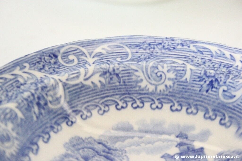 SET DI SEI CIOTOLE INGLESI D'EPOCA IN CERAMICA  BIANCO E BLU VINTAGE BOWLS Ceramiche e Porcellane