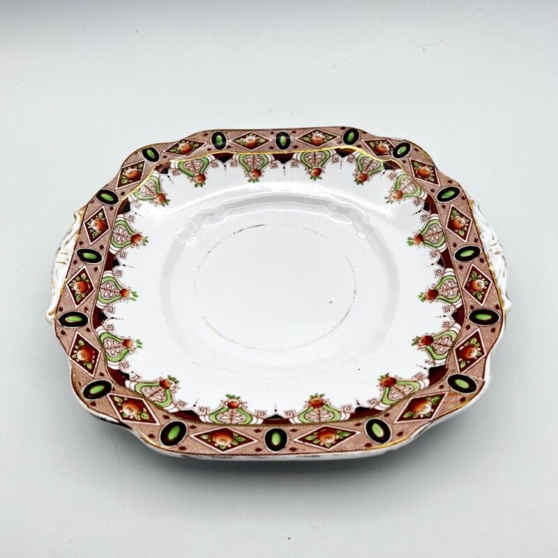 Set servizio di 4 Piatti + Vassoio vintage in porcellana bianca inglese antichi Ceramiche e Porcellane