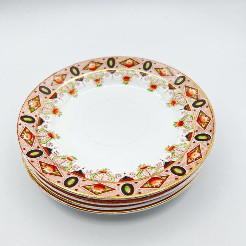 Set servizio di 4 Piatti + Vassoio vintage in porcellana bianca inglese antichi Ceramiche e Porcellane
