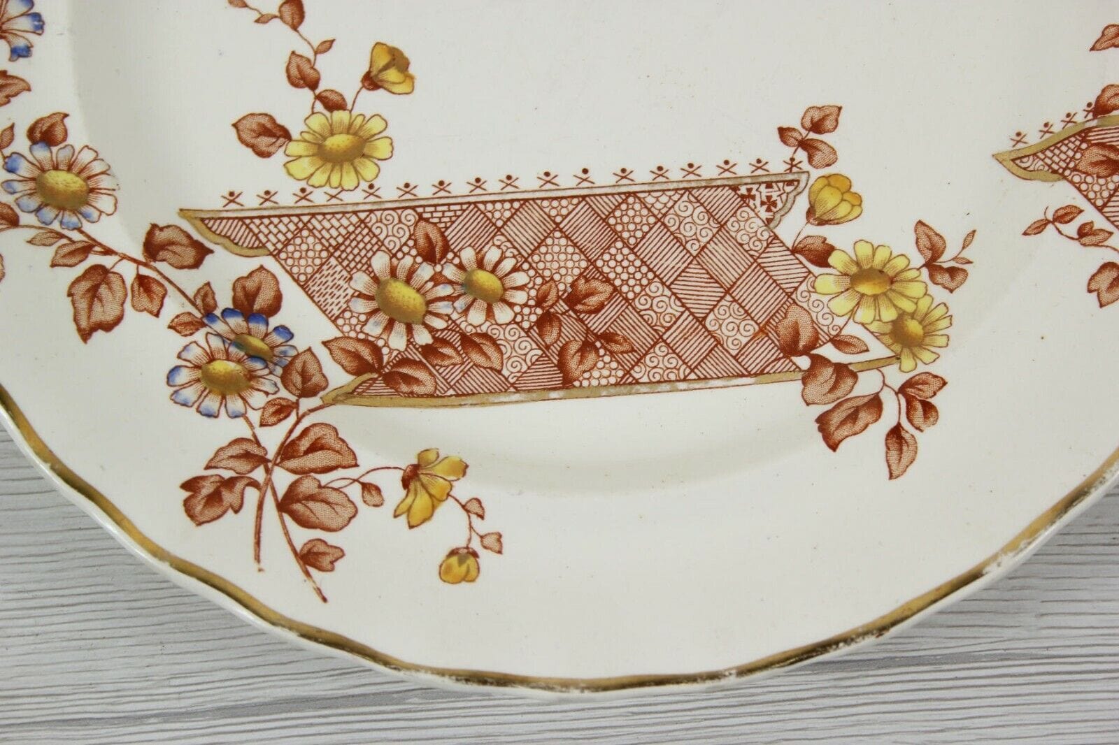 Set servizio di piatti antichi inglesi in ceramica Keeling & Co piatto piano Ceramiche e Porcellane