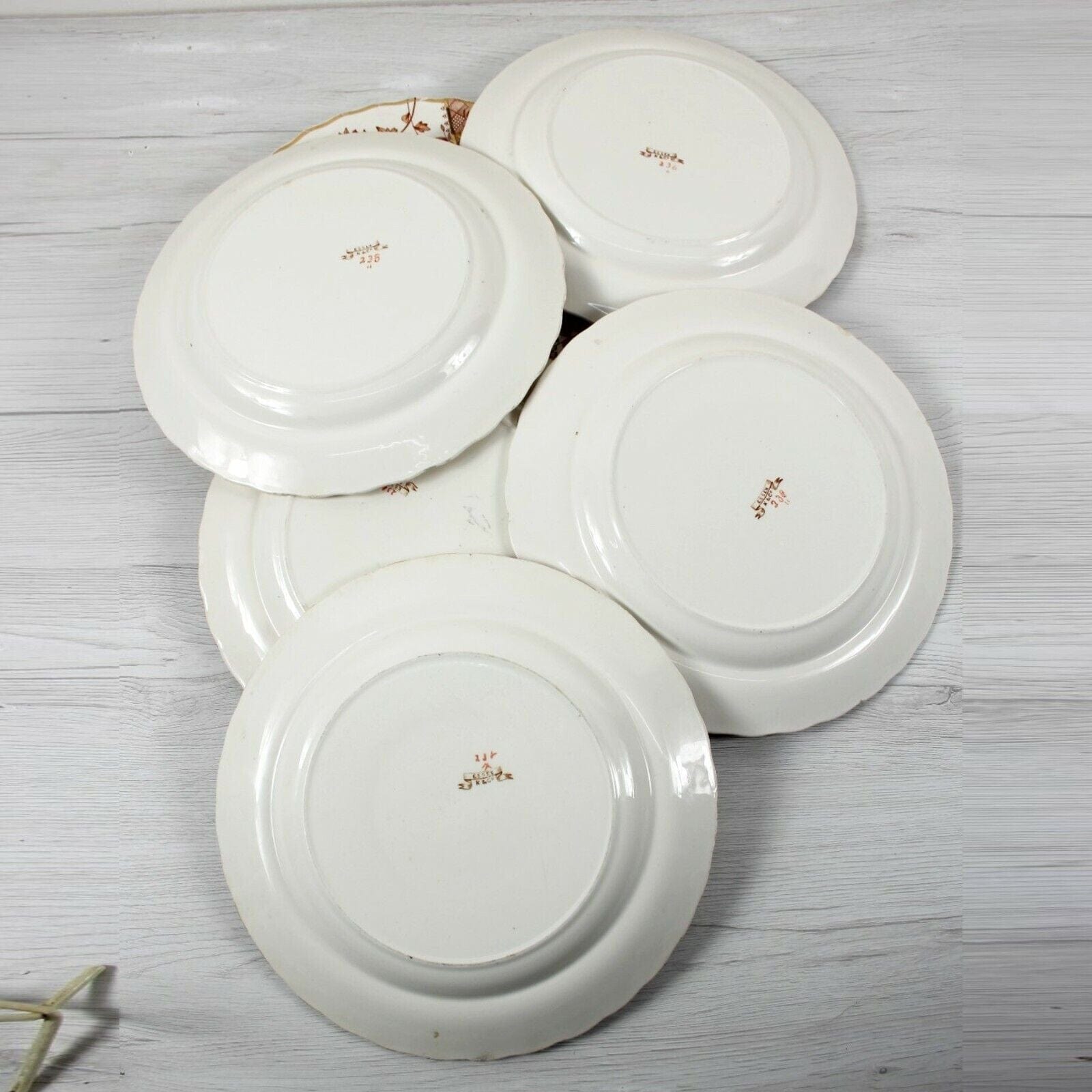 Set servizio di piatti antichi inglesi in ceramica Keeling & Co piatto piano Ceramiche e Porcellane
