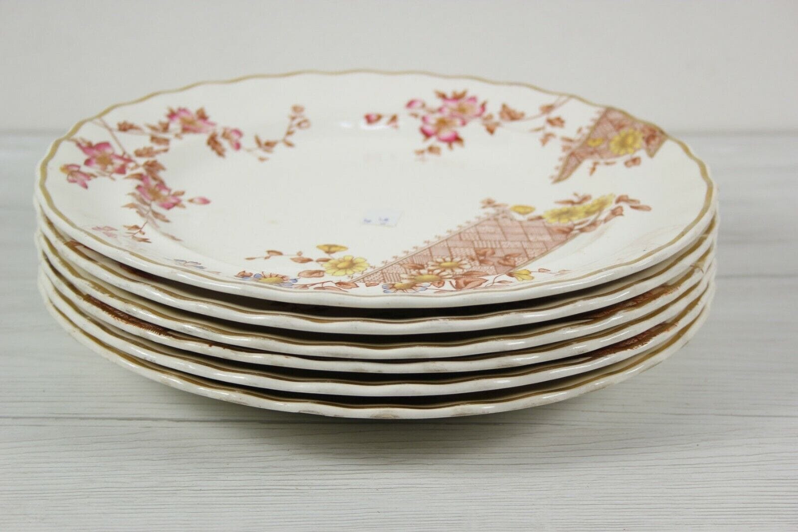 Set servizio di piatti antichi inglesi in ceramica Keeling & Co piatto piano Ceramiche e Porcellane