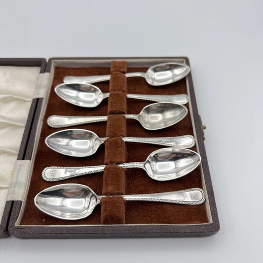 Set servizio di posate antiche in argento silver plated cucchiaini da per caffe Sheffield & Argento