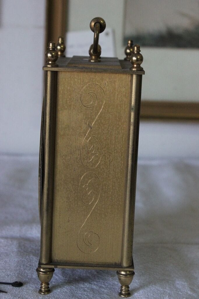 SET THOMAS   OROLOGIO  D'EPOCA / PENDOLINA VINTAGE IN OTTONE NO MECCANISMO Orologi, Accessori & Ricambi